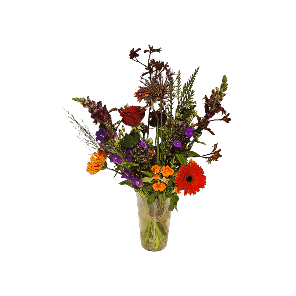 boeket rood - boeket paars - zakelijk bloemen bestellen op rekening - boeket veldbloemen- boeket classy - Boeket sjiek - bloemen delftgauw - bloemen den Hoorn -bloemen delft- door florali creations