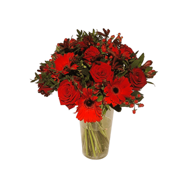 zakelijk bloemen bestellen op rekening - boeket biedermeier- boeket rood- bloemen delftgauw - bloemen den Hoorn -bloemen delft- door florali creations
