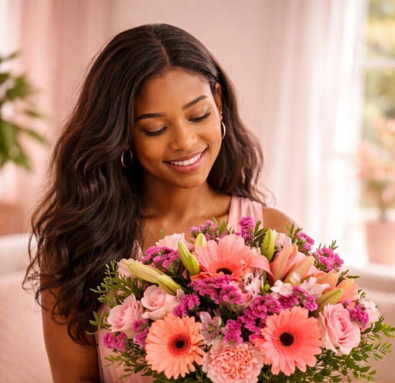 rond roze boeket - florali creations - delfgauw
