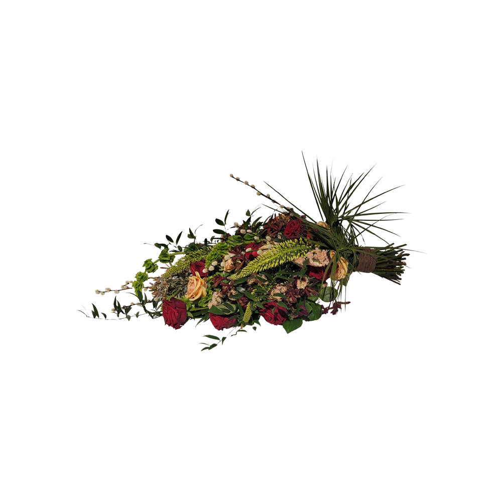 klein rouwboeket-rouwboeket bestellen met lint-veldboeket rouwstuk- Door Florali Creations -Delft