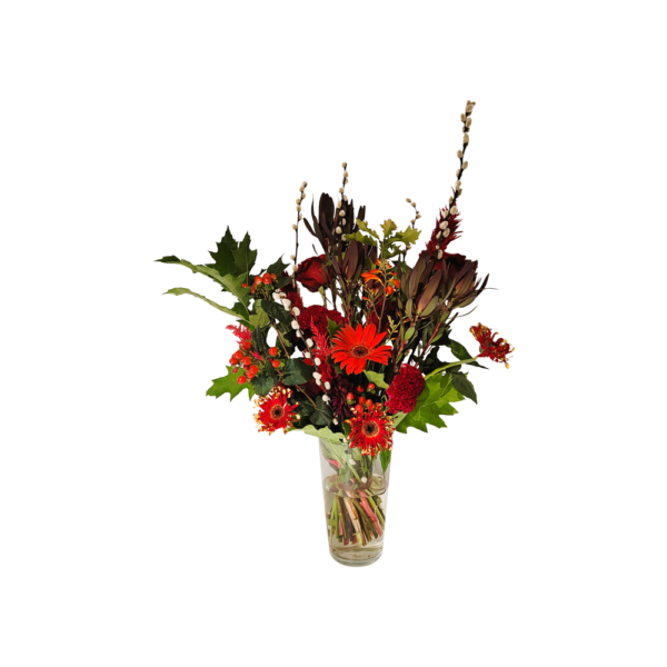 Boeket rood - herfst rood - bloemen - Autmumn Wine XL - Door Florali Creations