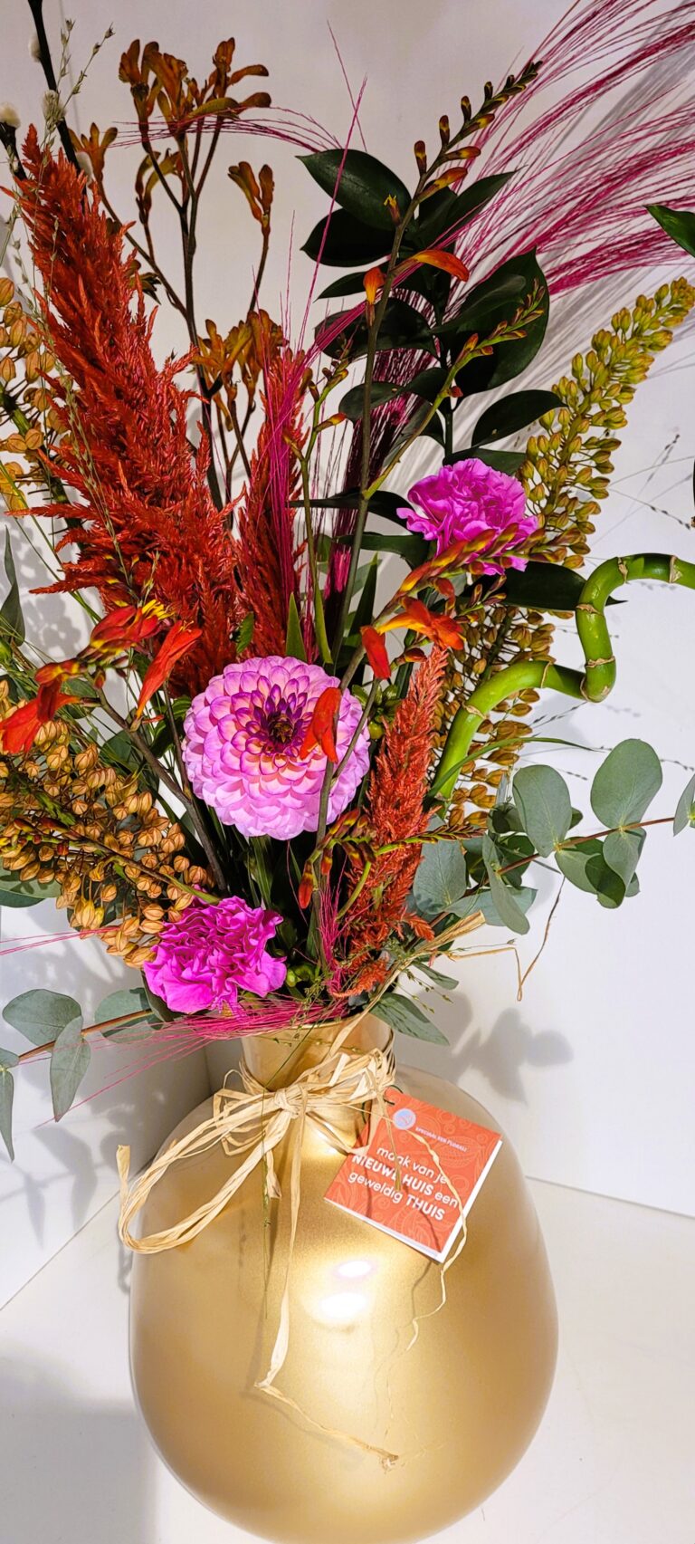 bloemen bezorgen delft- boeket delft- nieuw huis delft-door florali creations- delft