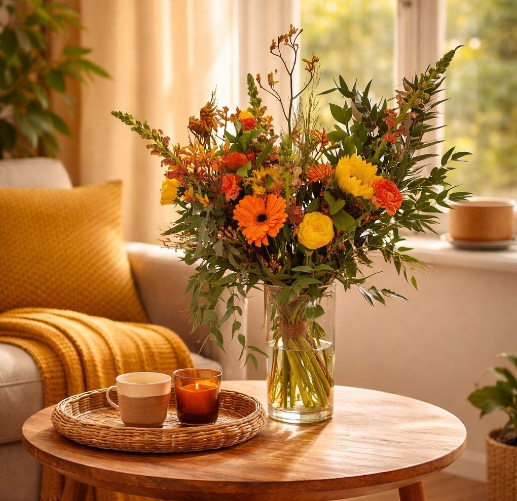 Zonnig veld boeket, geel en oranje, stralend en warm - Florali Creations - Delfgauw