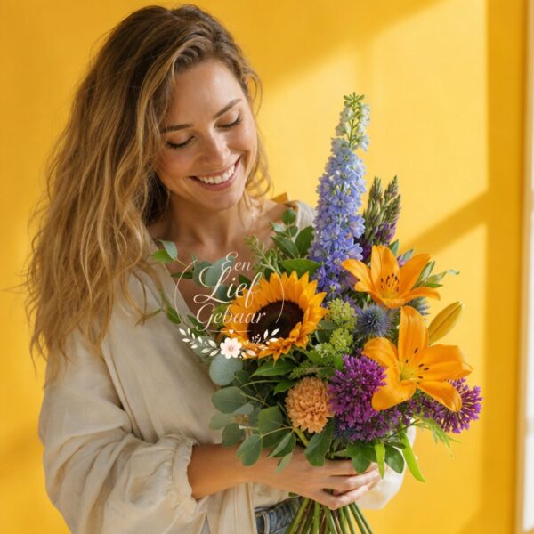 Klein gebaar -Plukboeket Creativiteit – Kleurrijk & Inspirerend - Florali Creations - Delfgauw