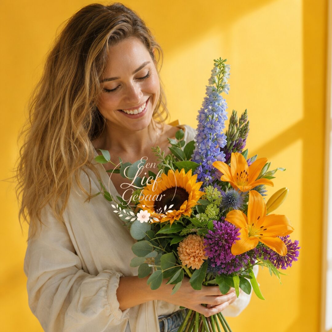 Klein gebaar -Plukboeket Creativiteit – Kleurrijk & Inspirerend - Florali Creations - Delfgauw