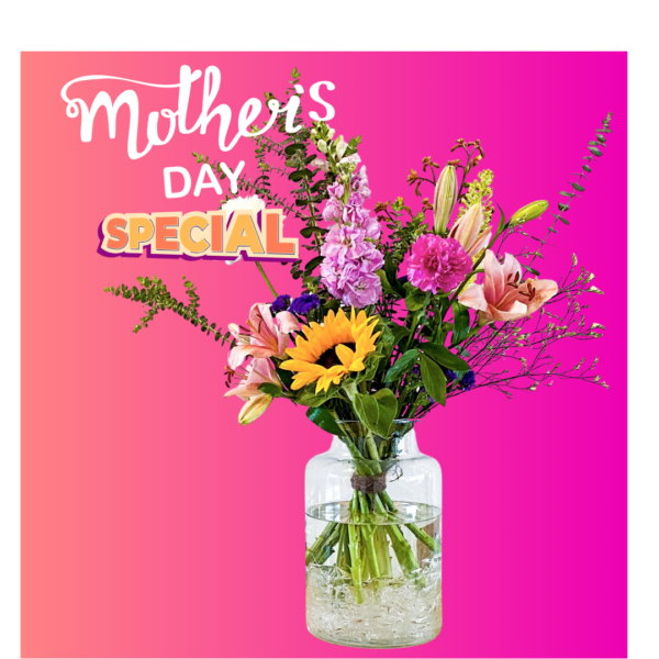 Vol van geluk - moederdag special - bont plukboeket - florali creations delfgauw