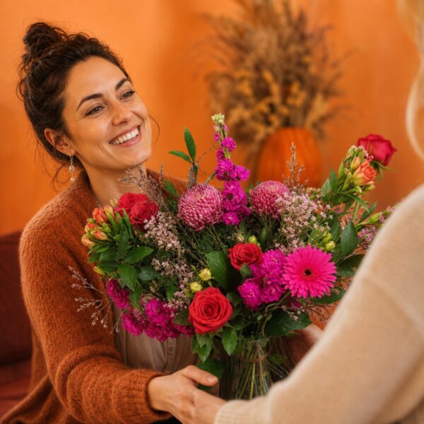 Romantisch geliefd - Sfeerfoto - Roze met Rode Bloemen - Florali Creations - Delfgauw