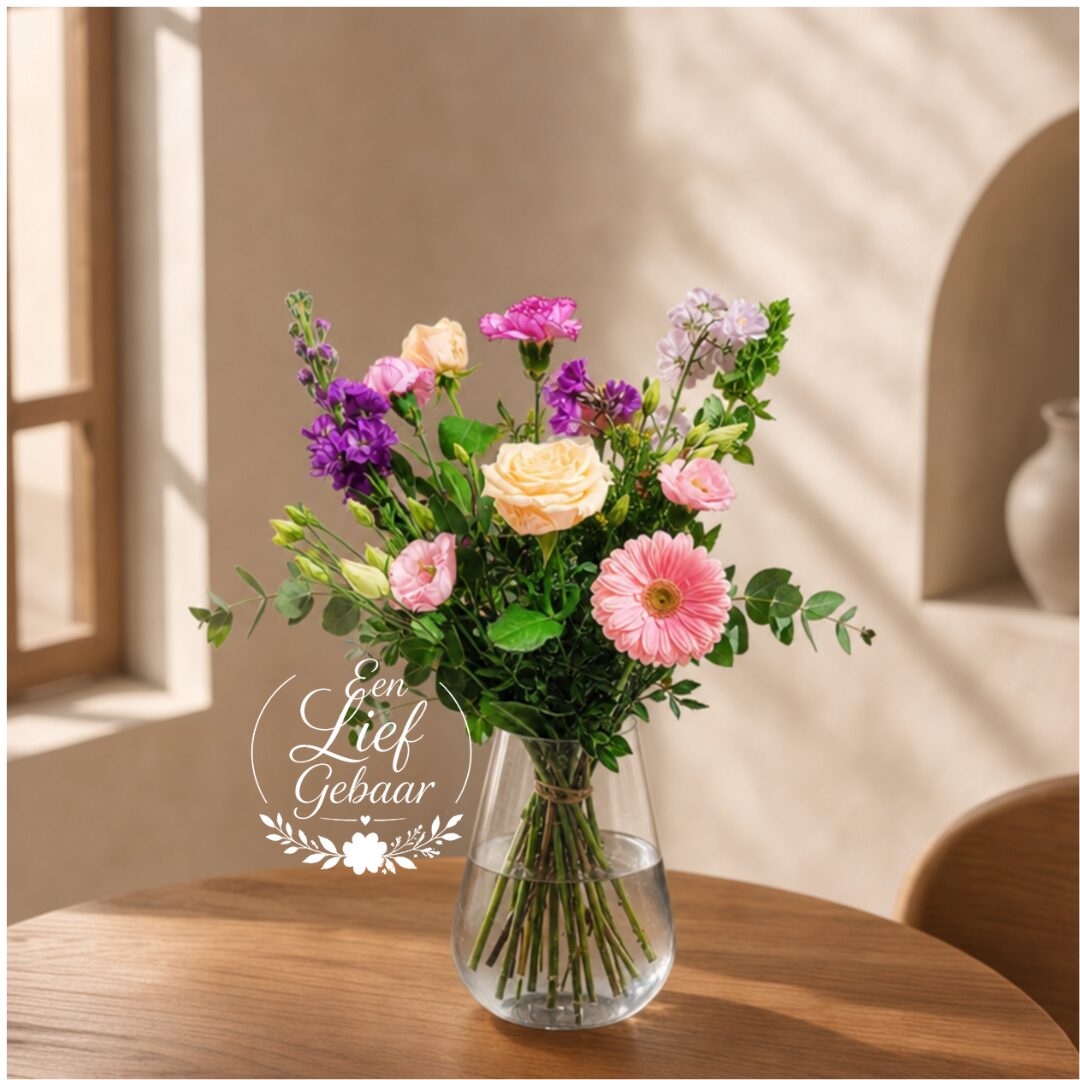 Lief gebaar - Zacht Pastel Bloemenboeket - Warm & Subtiel